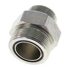 UN 1-11/16''-12 x G 1'' Acero cincado Espiga doble ORFS 250 Bar - Hidráulico