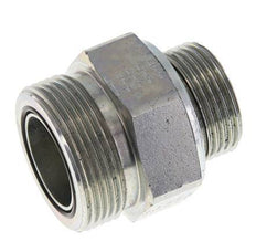 UN 1-11/16''-12 x G 1'' Acero cincado Espiga doble ORFS 250 Bar - Hidráulico