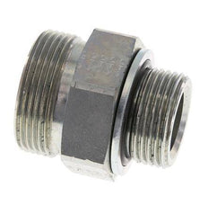 UN 1-11/16''-12 x G 1'' Acero cincado Espiga doble ORFS 250 Bar - Hidráulico