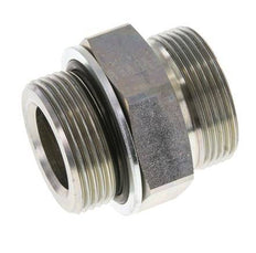 UN 1-11/16''-12 x G 1 1/4'' Acero cincado Espiga doble ORFS 250 Bar - Hidráulico