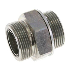 UN 1-11/16''-12 x G 1 1/4'' Acero cincado Espiga doble ORFS 250 Bar - Hidráulico