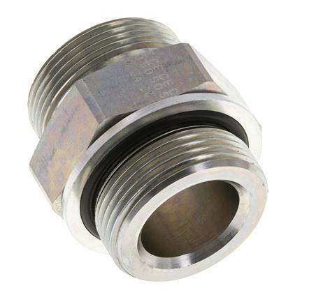 UN 1-11/16''-12 x G 1 1/4'' Acero cincado Espiga doble ORFS 250 Bar - Hidráulico