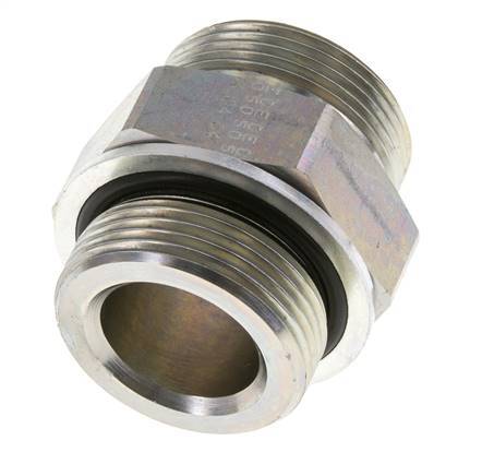 UN 1-11/16''-12 x G 1 1/4'' Acero cincado Espiga doble ORFS 250 Bar - Hidráulico