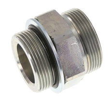 UN 2''-12 x G 1 1/2'' Acero cincado Espiga doble ORFS 250 Bar - Hidráulico