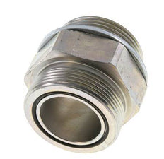 UN 2''-12 x G 1 1/2'' Acero cincado Espiga doble ORFS 250 Bar - Hidráulico