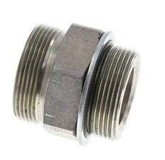 UN 2''-12 x G 1 1/2'' Acero cincado Espiga doble ORFS 250 Bar - Hidráulico