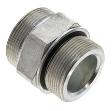 UN 2''-12 x M48x2 Acero zincado Espiga doble ORFS 250 Bar - Hidráulico