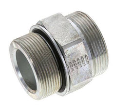 UN 2''-12 x M48x2 Acero zincado Espiga doble ORFS 250 Bar - Hidráulico