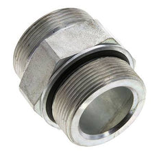 UN 2''-12 x M48x2 Acero zincado Espiga doble ORFS 250 Bar - Hidráulico