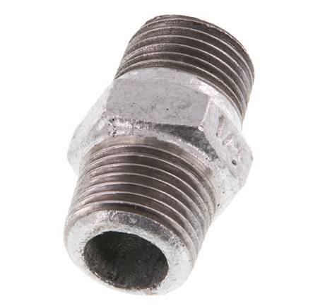 R 1/2'' Zinc plated Cast iron Double Nipple 25 Bar [5 Pieces]