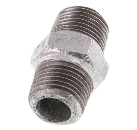 R 1/2'' Zinc plated Cast iron Double Nipple 25 Bar [5 Pieces]