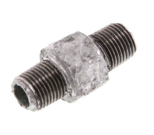 R 1/8'' Zinc plated Cast iron Double Nipple 25 Bar [2 Pieces]