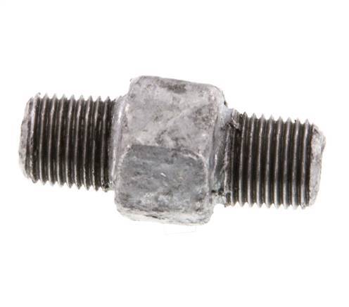 R 1/8'' Zinc plated Cast iron Double Nipple 25 Bar [2 Pieces]