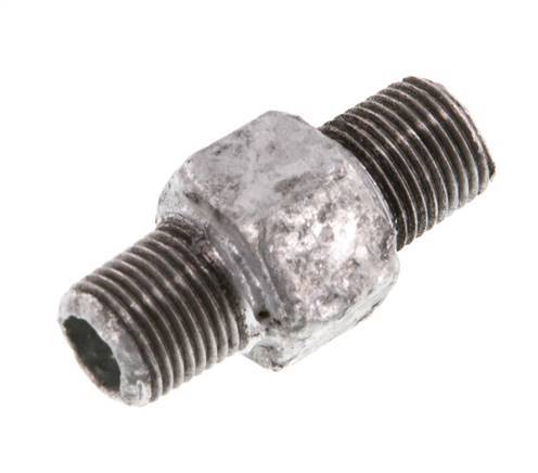 R 1/8'' Zinc plated Cast iron Double Nipple 25 Bar [2 Pieces]