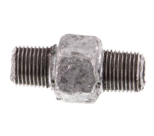 R 1/8'' Zinc plated Cast iron Double Nipple 25 Bar [2 Pieces]