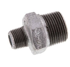R 3/4'' x R 3/8'' Zinc plated Cast iron Double Nipple 25 Bar [2 Pieces]