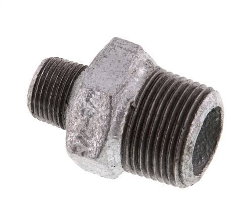 R 3/4'' x R 3/8'' Zinc plated Cast iron Double Nipple 25 Bar [2 Pieces]