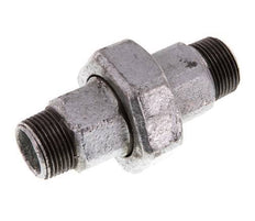 R 3/4'' Hierro fundido galvanizado Espiga doble de 3 piezas con cierre cónico 25 Bar