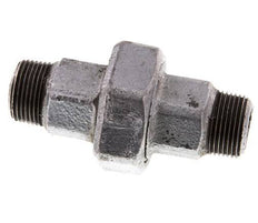 R 3/4'' Hierro fundido galvanizado Espiga doble de 3 piezas con cierre cónico 25 Bar