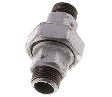 R 3/4'' Hierro fundido galvanizado Espiga doble de 3 piezas con cierre cónico 25 Bar