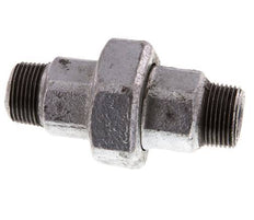 R 3/4'' Hierro fundido galvanizado Espiga doble de 3 piezas con cierre cónico 25 Bar