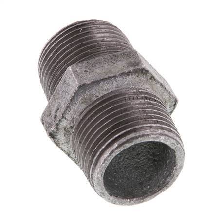 R 3/4'' Zinc plated Cast iron Double Nipple 25 Bar [5 Pieces]