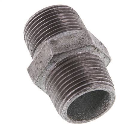 R 3/4'' Zinc plated Cast iron Double Nipple 25 Bar [5 Pieces]