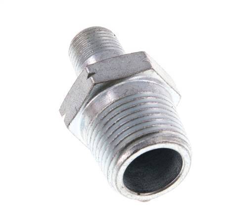 R 3/8'' x R 1/8'' Hierro fundido zincado Espiga doble 25 Bar