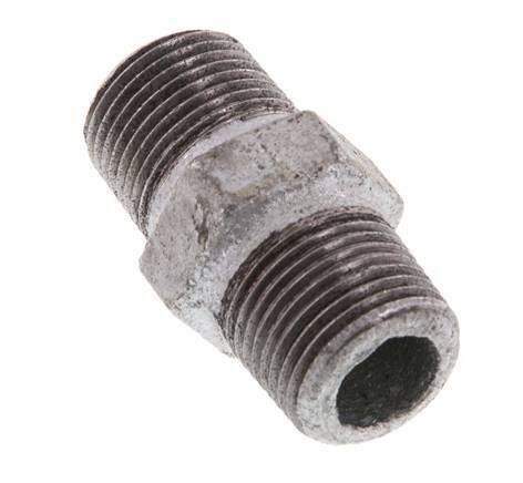 R 3/8'' Zinc plated Cast iron Double Nipple 25 Bar [5 Pieces]