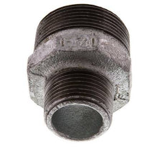R 1 1/2'' x R 1'' Hierro fundido zincado Espiga doble 25 Bar