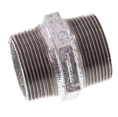 R 1 1/2'' Zinc plated Cast iron Double Nipple 25 Bar [2 Pieces]