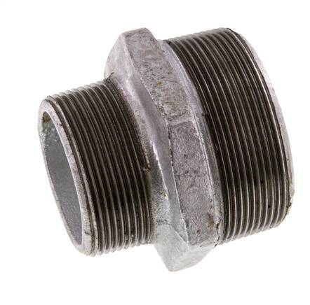 R 2 1/2'' x R 2'' Hierro fundido zincado Espiga doble 25 Bar