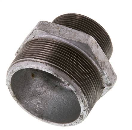 R 2 1/2'' x R 2'' Hierro fundido zincado Espiga doble 25 Bar