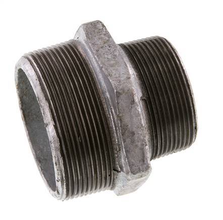 R 2 1/2'' x R 2'' Hierro fundido zincado Espiga doble 25 Bar