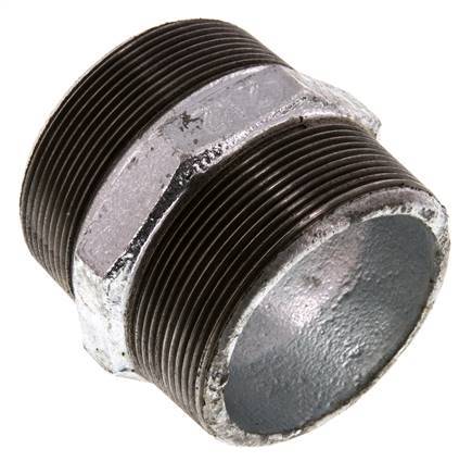 R 2 1/2'' Hierro fundido zincado Doble espiga 25 Bar