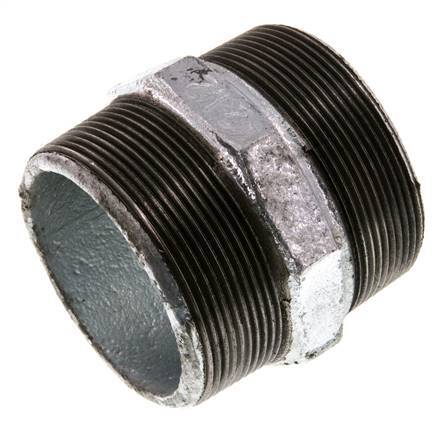 R 2 1/2'' Hierro fundido zincado Doble espiga 25 Bar