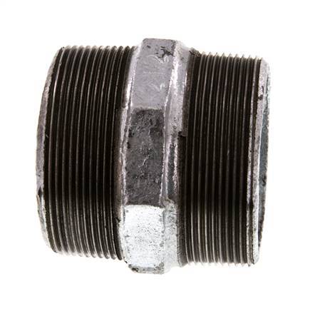 R 2 1/2'' Hierro fundido zincado Doble espiga 25 Bar