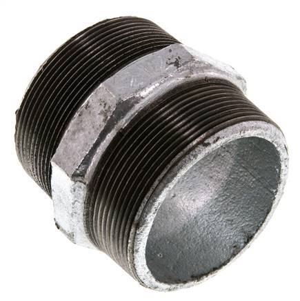 R 2 1/2'' Hierro fundido zincado Doble espiga 25 Bar