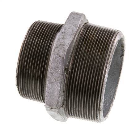 R 3'' x R 2 1/2'' Hierro fundido zincado Espiga doble 25 Bar