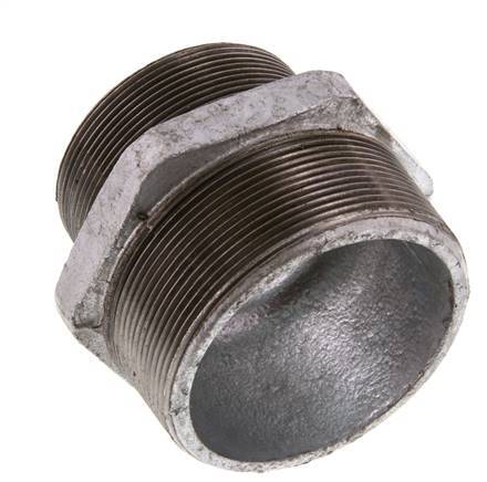 R 3'' x R 2 1/2'' Hierro fundido zincado Espiga doble 25 Bar