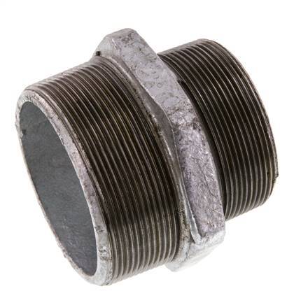 R 3'' x R 2 1/2'' Hierro fundido zincado Espiga doble 25 Bar