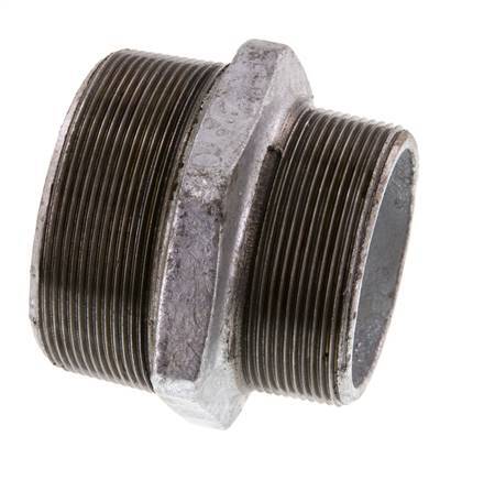 R 3'' x R 2 1/2'' Hierro fundido zincado Espiga doble 25 Bar