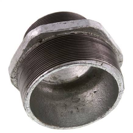 R 4'' x R 3'' Hierro fundido zincado Espiga doble 25 Bar