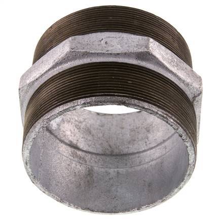 R 4'' Hierro fundido zincado Doble espiga 25 Bar