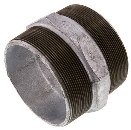 R 4'' Hierro fundido zincado Doble espiga 25 Bar