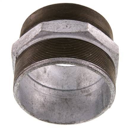 R 4'' Hierro fundido zincado Doble espiga 25 Bar