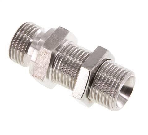 G 1/2'' Pasamuros Acero Inoxidable Doble Boquilla 350 Bar - Hidráulico