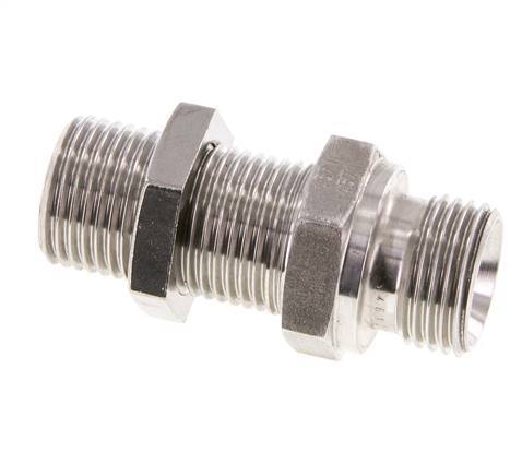 G 1/2'' Pasamuros Acero Inoxidable Doble Boquilla 350 Bar - Hidráulico