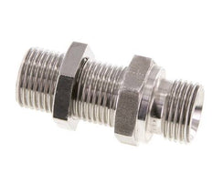 G 1/2'' Pasamuros Acero Inoxidable Doble Boquilla 350 Bar - Hidráulico