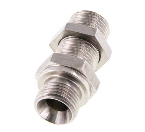G 1/2'' Pasamuros Acero Inoxidable Doble Boquilla 350 Bar - Hidráulico